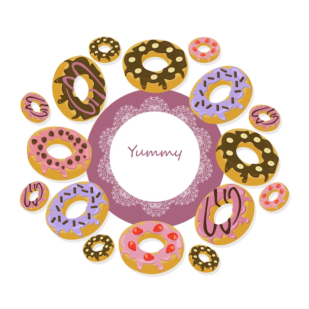 Donut frame background