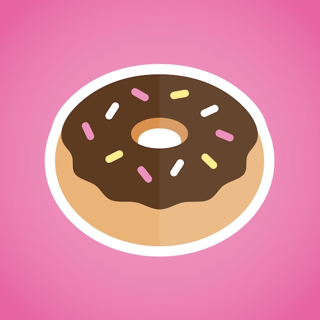 Donut graphic illustration flat vector icon design