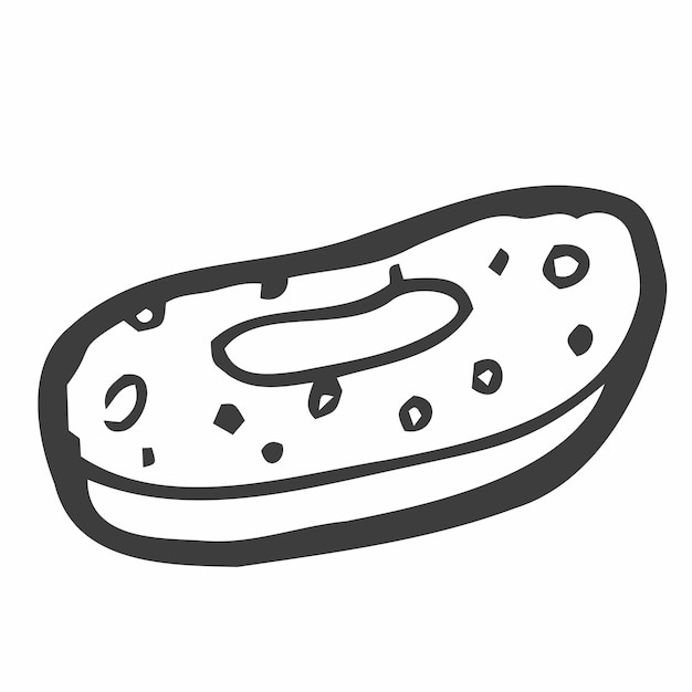 Donut hand getrokken schets doodle pictogram