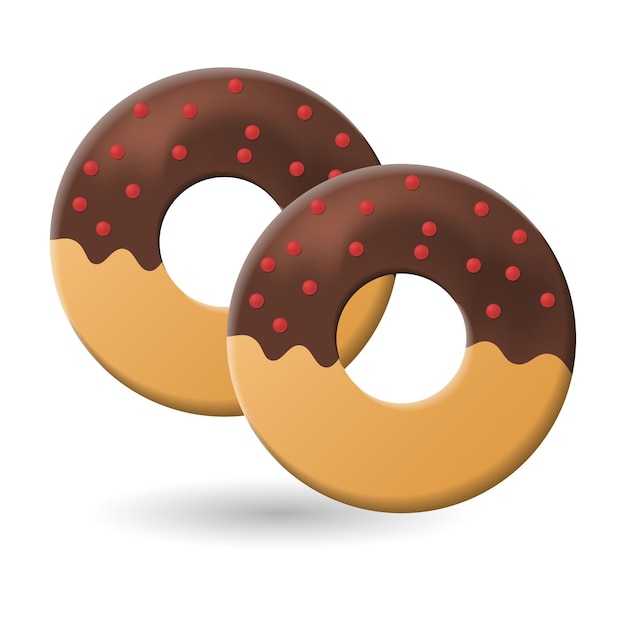 Donut icon 3d illustration from coffee collection Creative Donut 3d icon for web design templates infographics and more