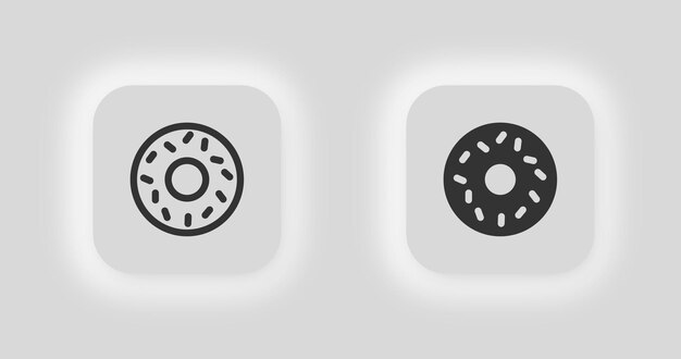 Donut icon Dessert illustration symbol Sign doughut vector