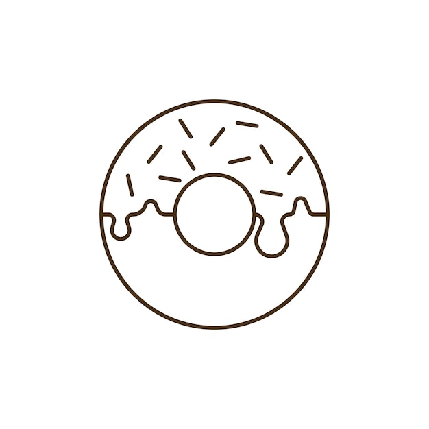 Donut icon line vector design