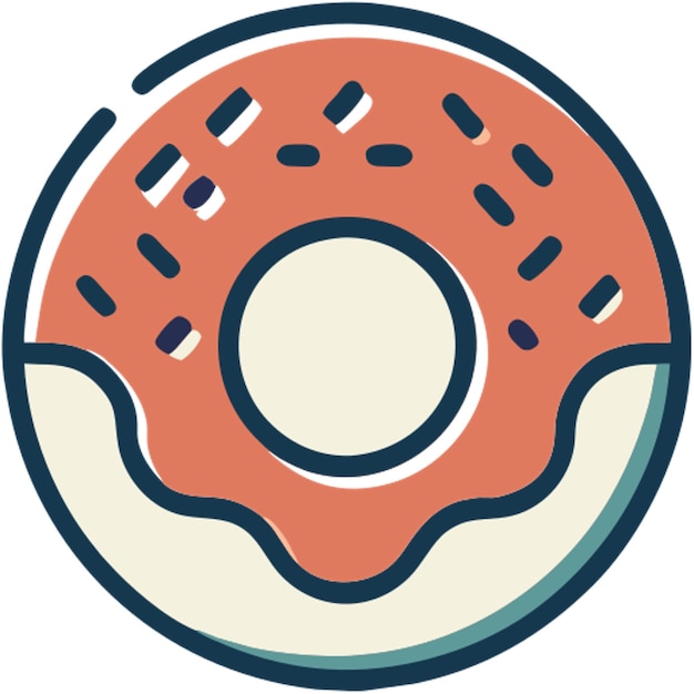 Vector donut icon offset fill