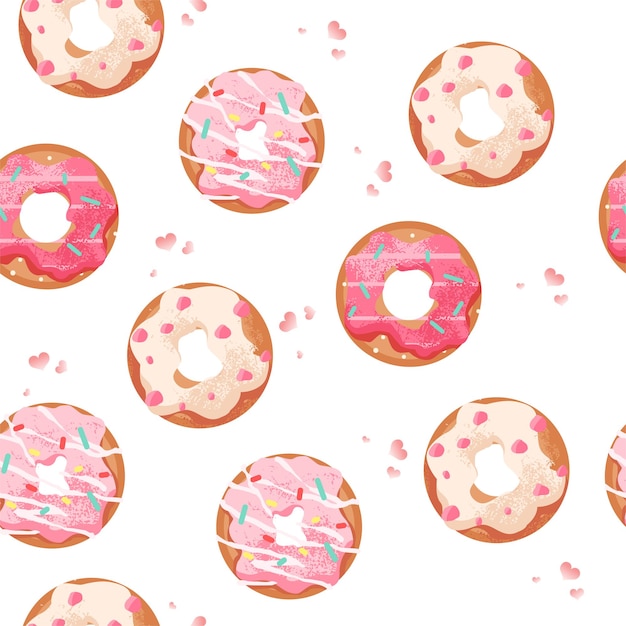 도넛 그림 원활한 패턴 디자인