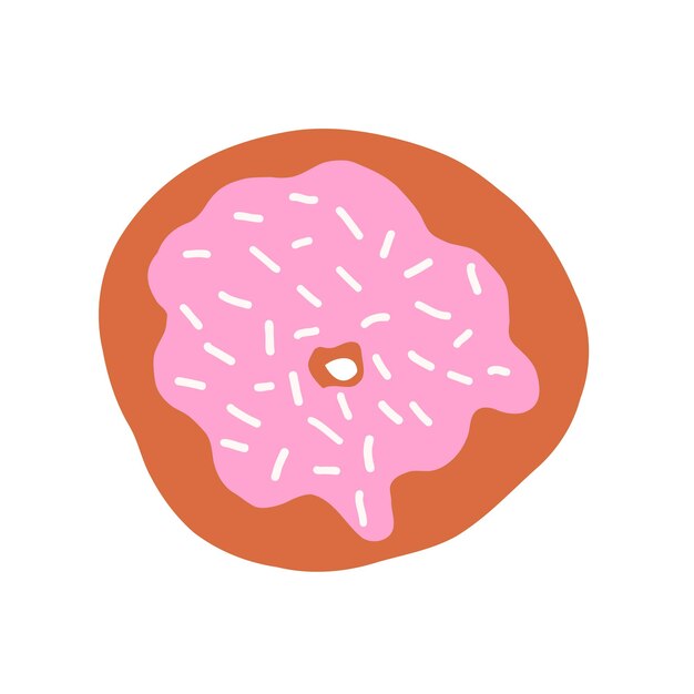 Donut in cartoon vlakke stijl