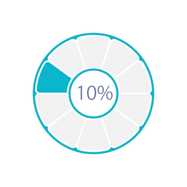 Donut infographic chart design template with sections