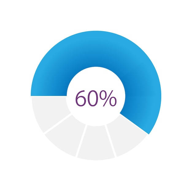 Donut infographic grafiek ontwerpsjabloon