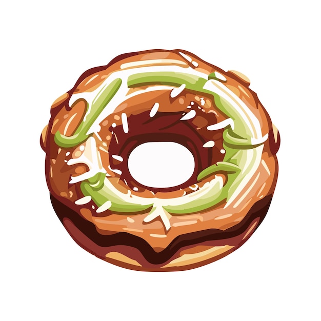 Donut isolated on a white background Cute colorful and glossy donuts