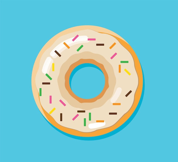 Donut isoleren element vectorillustratie