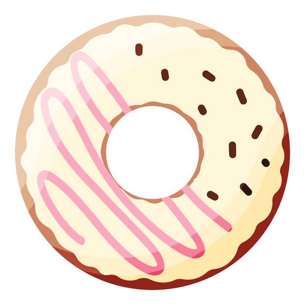 donut kleur dag chocolade crème voedsel pictogram