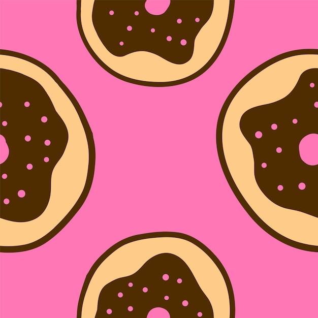 Donut lettering in cartoon flat style