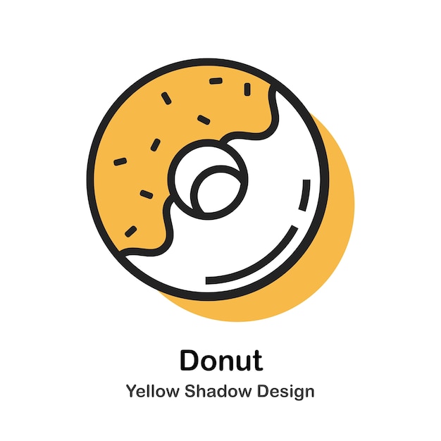 Цветная иллюстрация donut lineal
