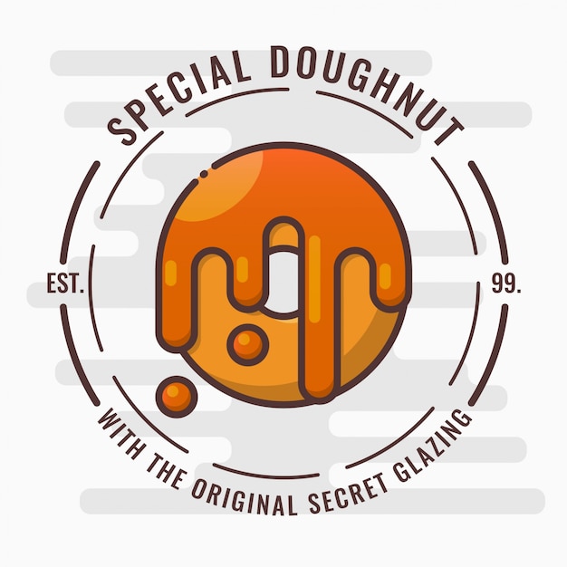 Vector donut logo badge