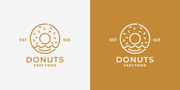 Donut logo design vector