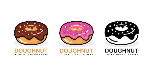 Donut logo ontwerp vectorillustratie
