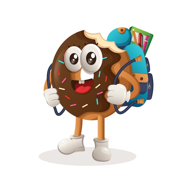 Donut mascot design back to school