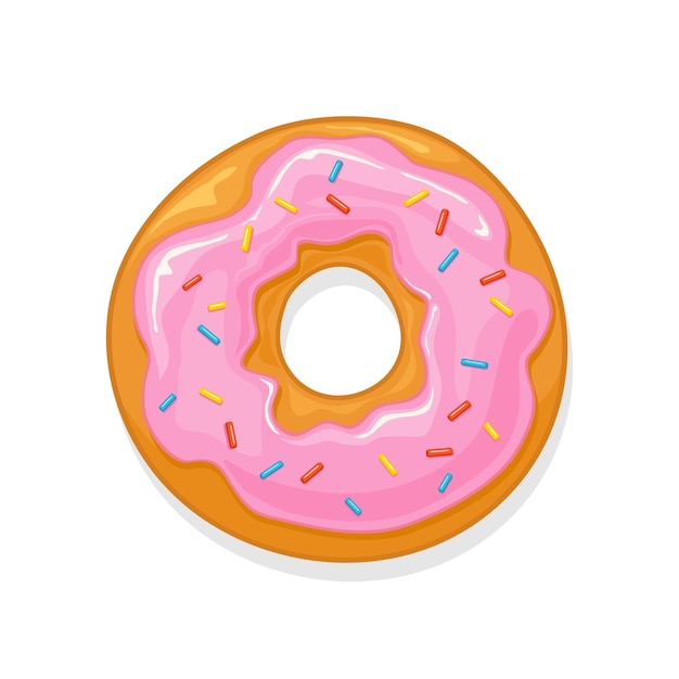 Donut met roze glazuur