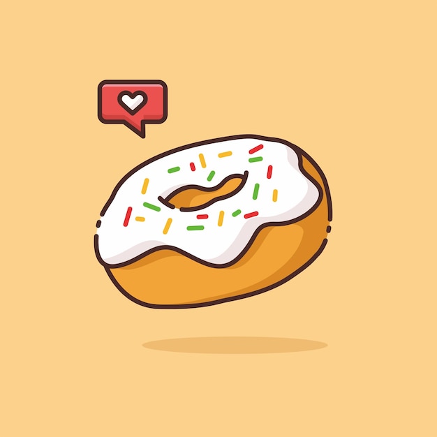 Donut minimalist style isolated on a white background