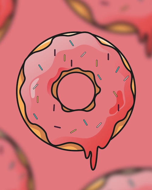 Vector donut of donut vectorillustratie