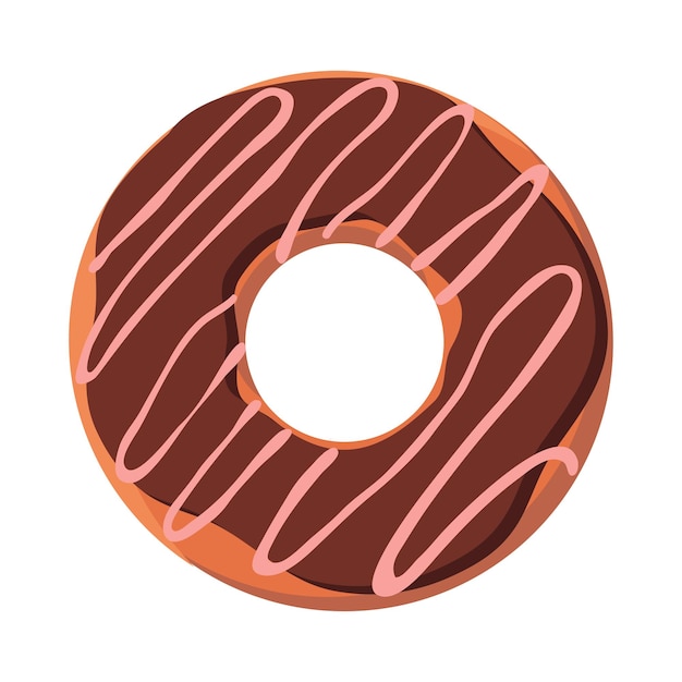 donut pictogram geïsoleerd op een witte backround.Vector