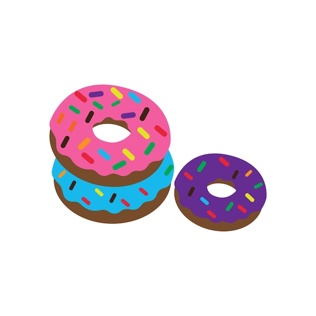 Donut pictogram symbool illustratie ontwerpsjabloon