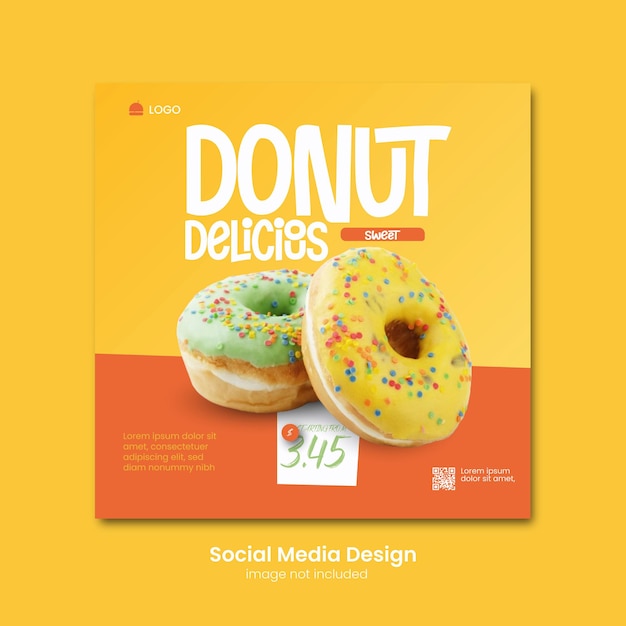 Donut Social Media Post Design