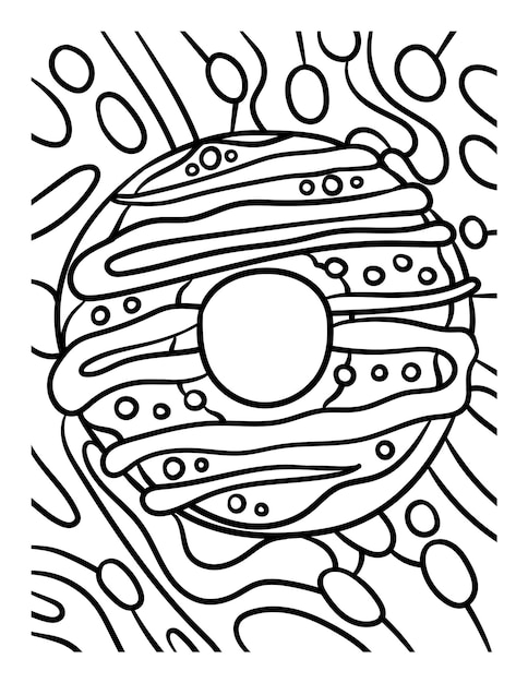 Donut Sweet Food Coloring Page for Kids