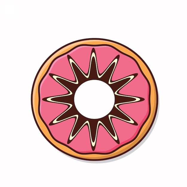 Donut vector doughnut donut with glaze vector cartoon logo icon design illustration