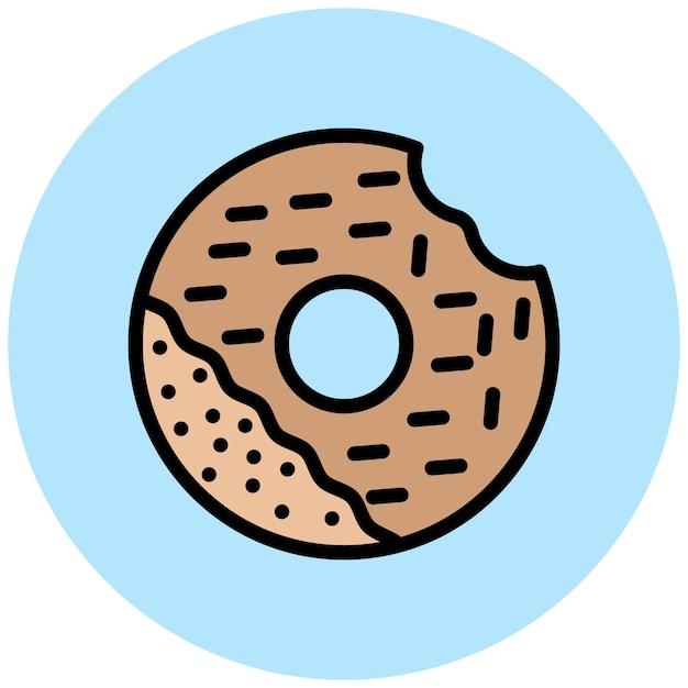 Vector donut vector icon design illustratie