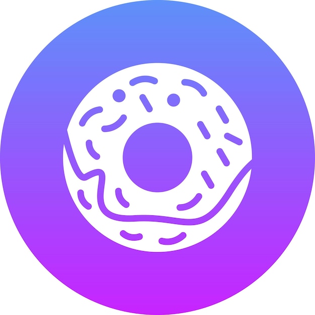 Donut vector icoontje illustratie van World Cuisine icoonset