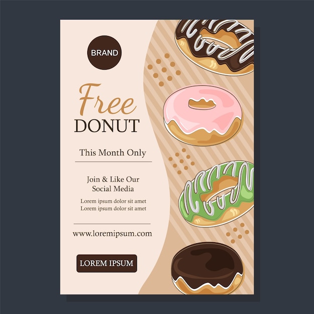 Vector donut verkoop poster