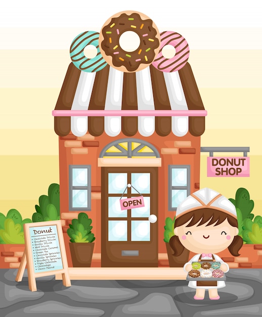 Donut winkel meisje