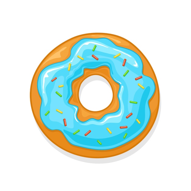 Donut with blue glaze