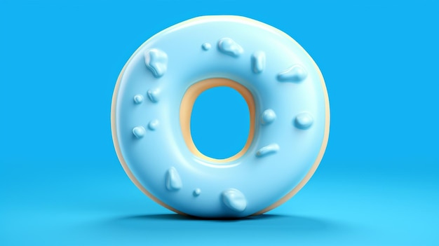 Vector a donut with the letter o on it