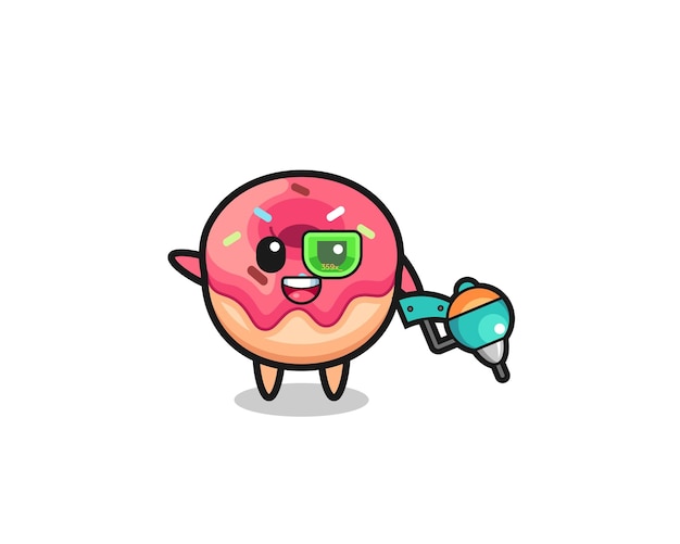 Donutcartoon als toekomstige krijgermascotte