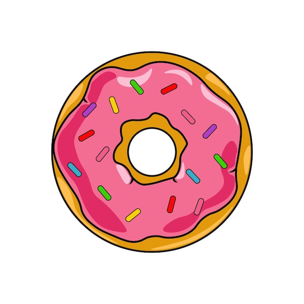 Donuts elements, isolated colored donuts, sweet shop, vector cute donuts collection, isolated donut