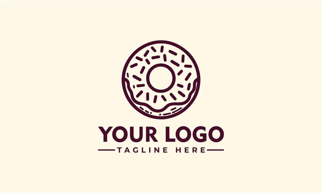 Donuts en koffie logo Cafe of bakkerij embleem Vector donut logo combinatie Donut en cake