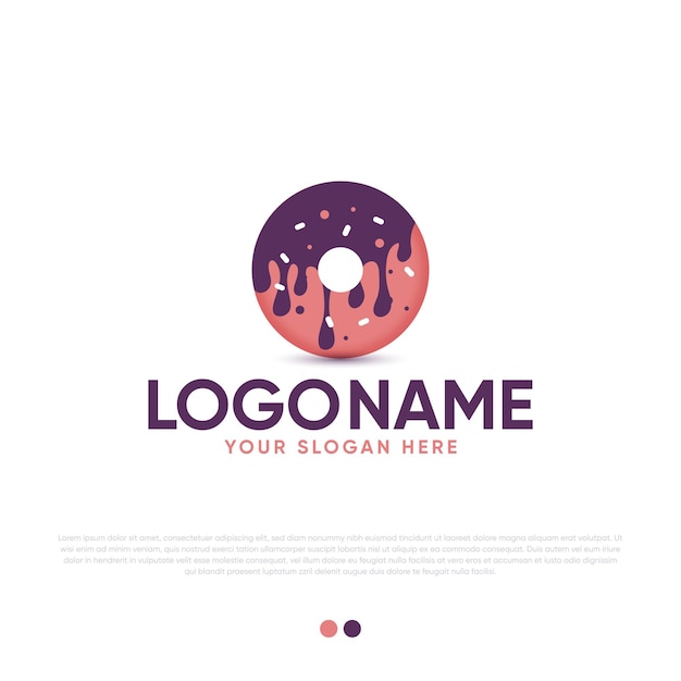 Donuts Logo Design Premium Vector