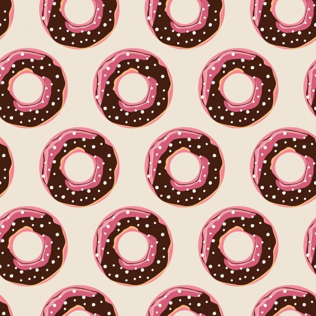 Vector donuts pattern design