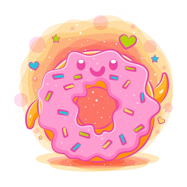 Donuts schattige kawaii cartoon