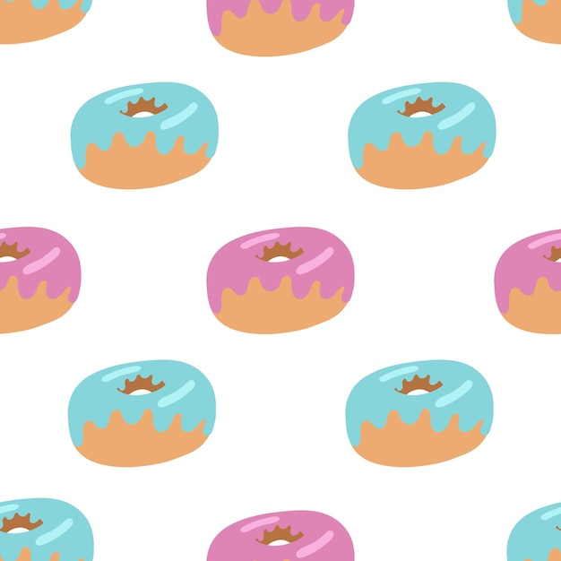 Donuts seamless pattern. Sweet patten. Seamless background