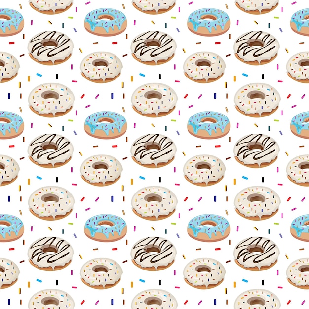 Vector donuts seamless pattern vector design