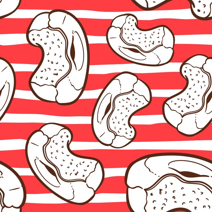 Vector donuts seamless pattern vector illustration