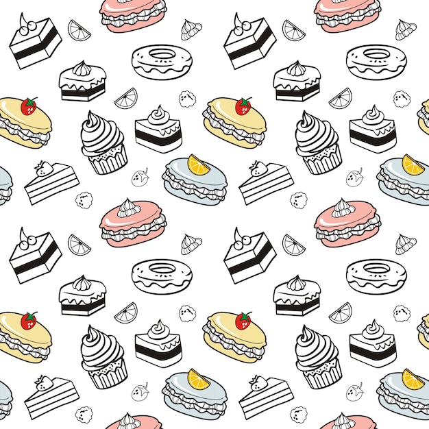 Donuts seamless pattern