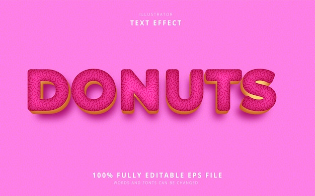 Donuts teksteffect