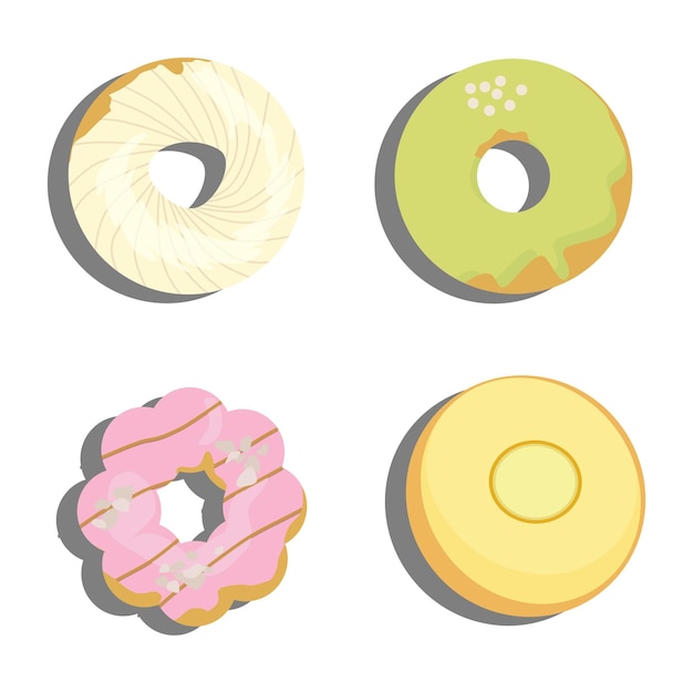 Donuts vector in flat design style