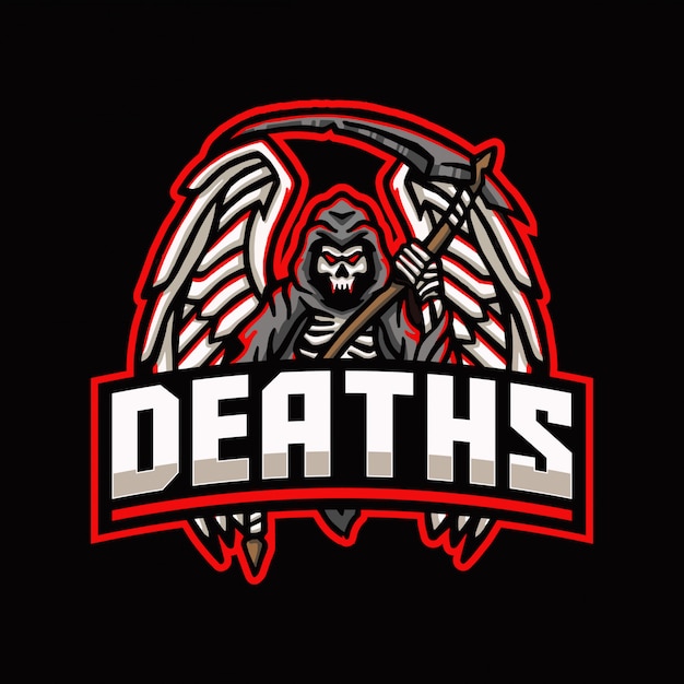 Dood reaper mascotte logo