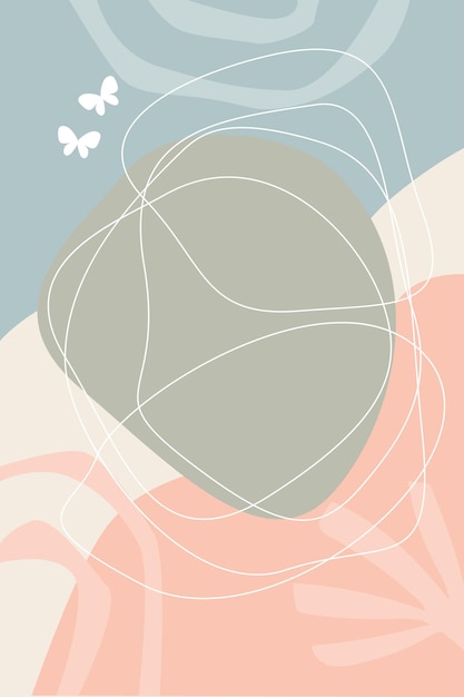 Абстрактный минималистский базовый слой обложки Фонная линия Линейный дизайн плаката Фонный дизайн