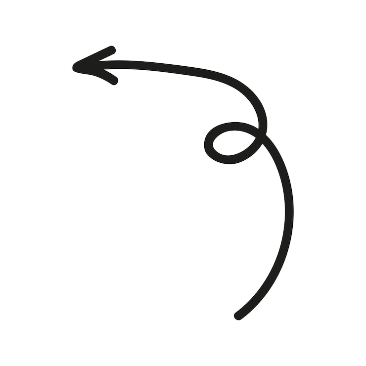 Vector doodle arrow illustration hand drawn element for navigation and presentations