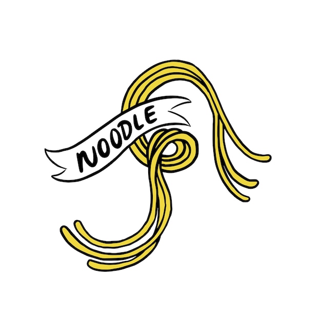 Doodle asian noodles